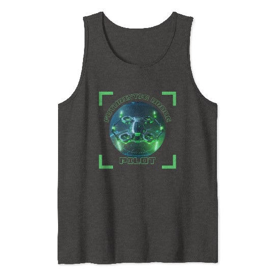 Futuristic Drone Pilot 3 Tank Tops