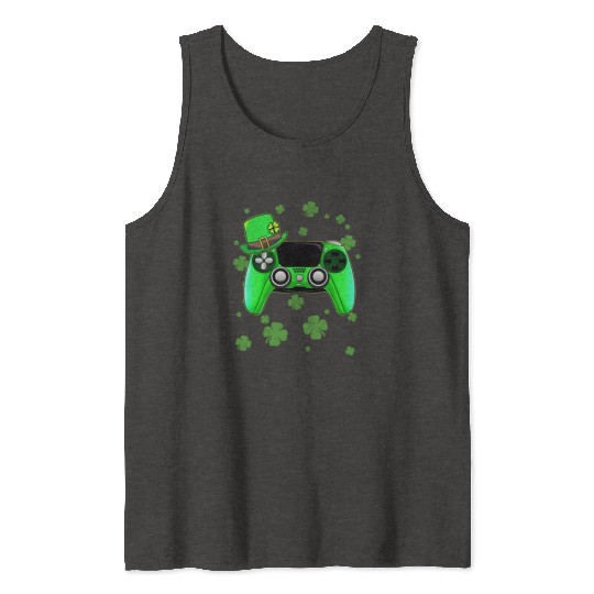 Game Console St Patricks Day Gamer Tank Tops