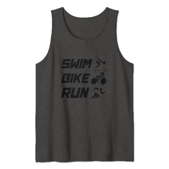 Swim Bike Run - Triathlon Tank Tops