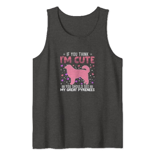 Great Pyrenees Heart Valentine's Day Animal For Tank Tops