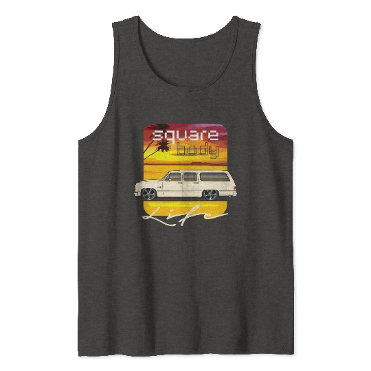 square Santa Fe Tan Tank Tops