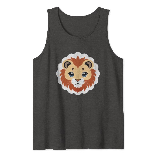 Royal Cartoon Lion - King of the Jungle 19 Tank Tops