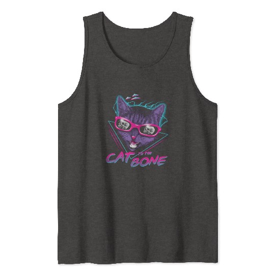 Vaporwave Cat Streetwear Tank Tops