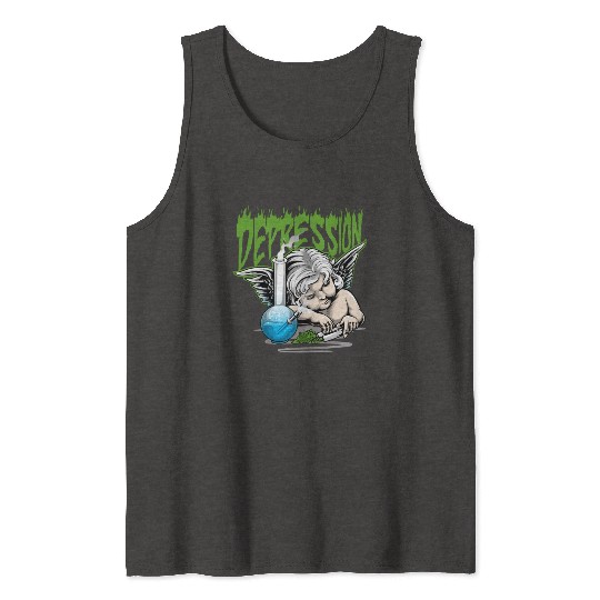 Depression Angel Tank Tops