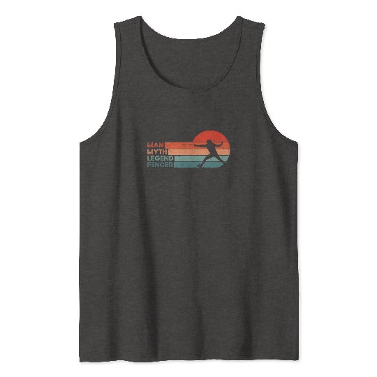 Retro Fencing & Fencer Tank Tops