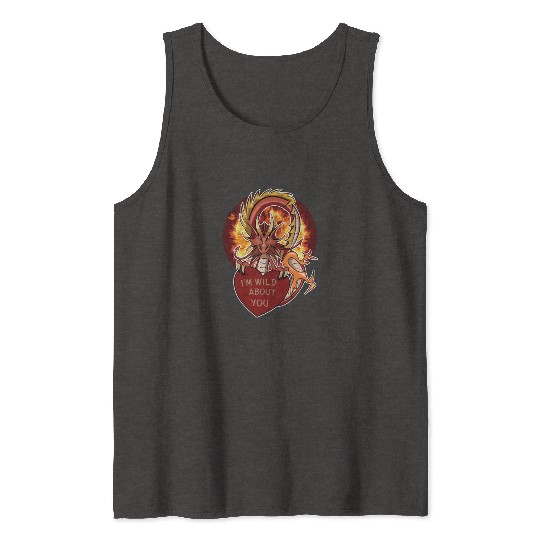 dragon wyvern valentines day heart gift Tank Tops