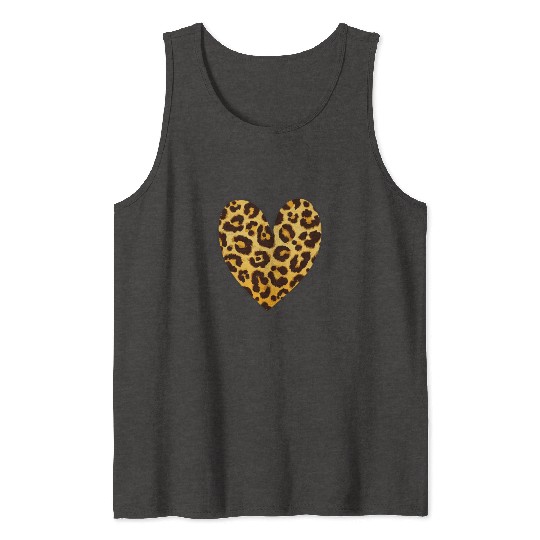 Western Hearts, Leopard Heart, Valentine Cow Tank Tops