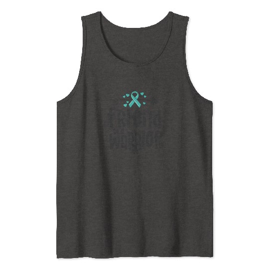 Friend Of A Warrior Support Team Ovarian Cancer Tank Tops