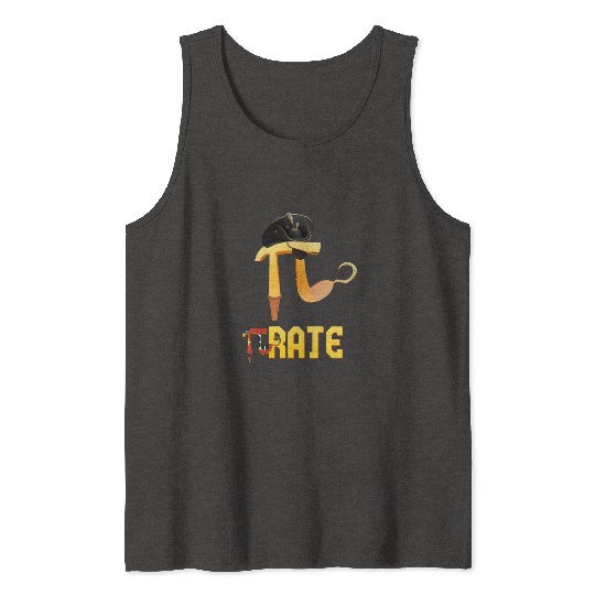 PIrate Pi funny Pirate Pi Math Pi Pun Tank Tops