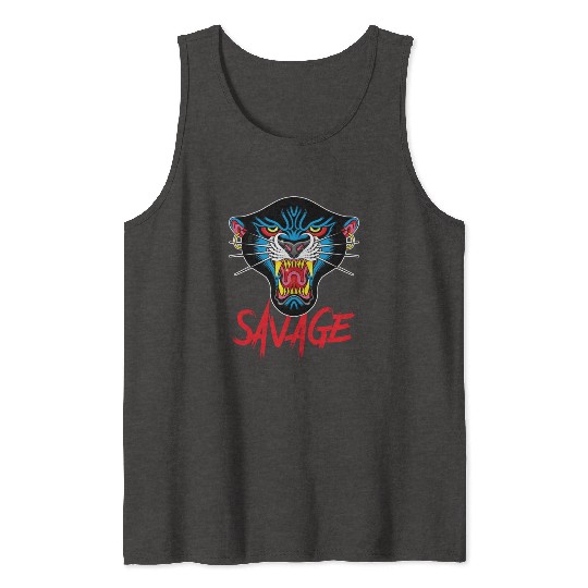 Savage Phanter Traditional Tattoo Tank Tops