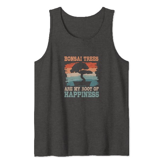 Bonsai Tree Root Of Happiness Tank Tops