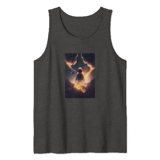 astronaut planet universe Tank Tops