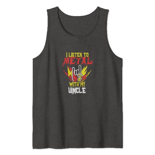 Metal With Uncle Metal Kid Music Lover Rocker Tank Tops