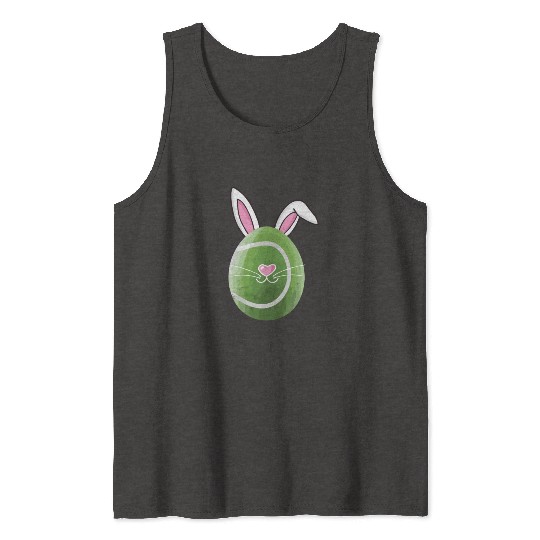 Funny Easter Easter Egg Tennis Tennisball Tank Tops