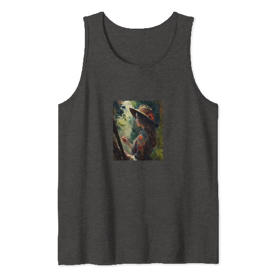Art Painter Girl Nature Painting Art Painter Tank Tops