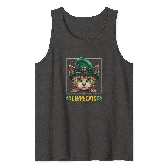 St. Patrick's Day cats leprecats kittens Tank Tops