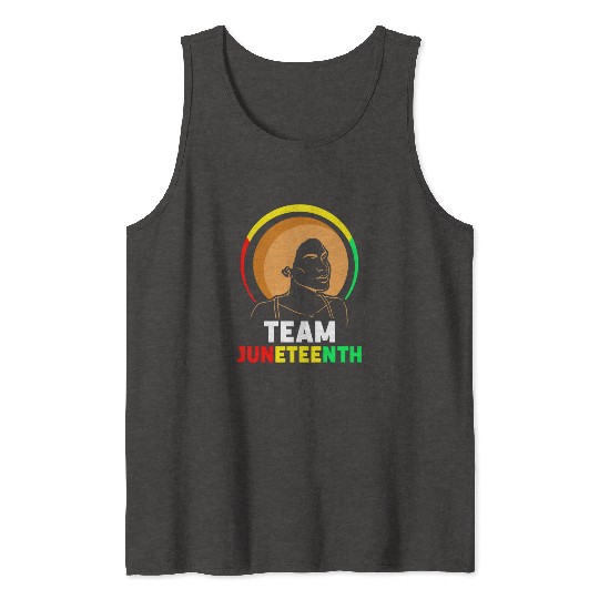 Team Juneteenth Black American Africa 1865 Tank Tops
