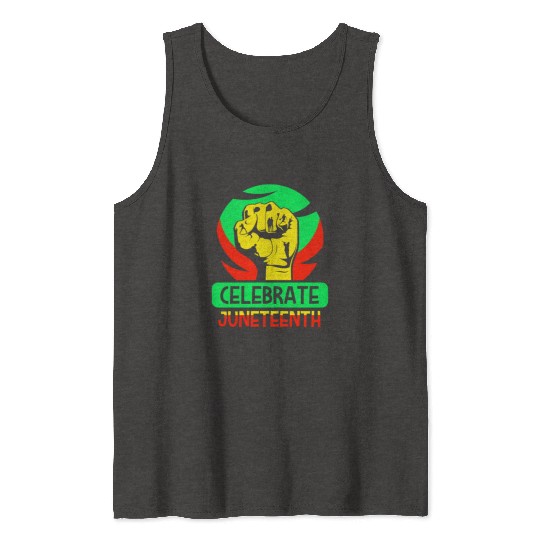 Celebrate Juneteenth 1865 African Black American Tank Tops