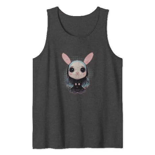 Cute Pastel Goth Bunny Kawaii Menhera Tank Tops