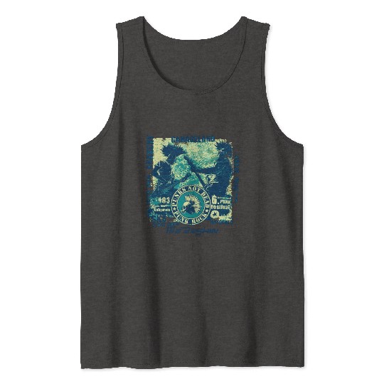 Punk Rock Skull Guitar Concert Tank Tops