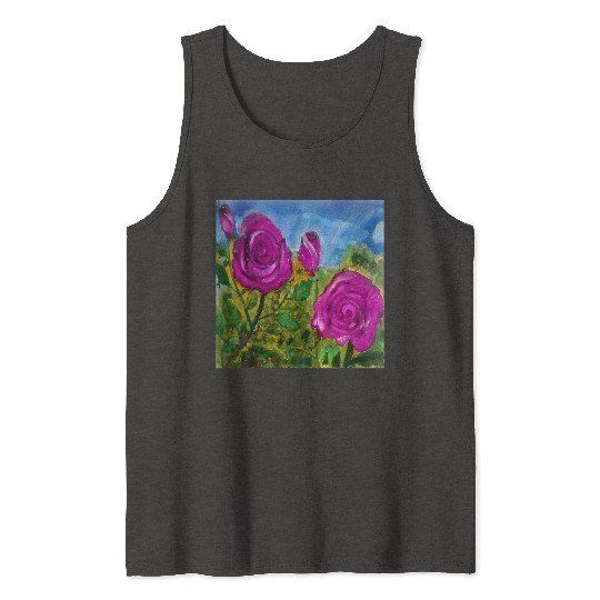 Hand Painted Roses Tank Tops Tank Tops Mugs Tote Bags