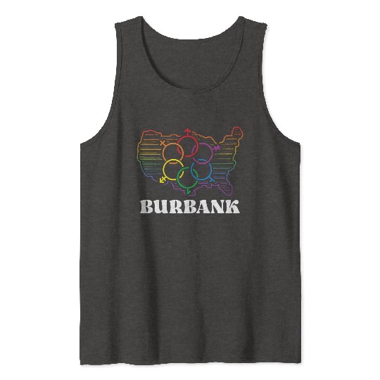 Burbank Pride Month Pride Flag LGBT Community LGBT Tank Tops