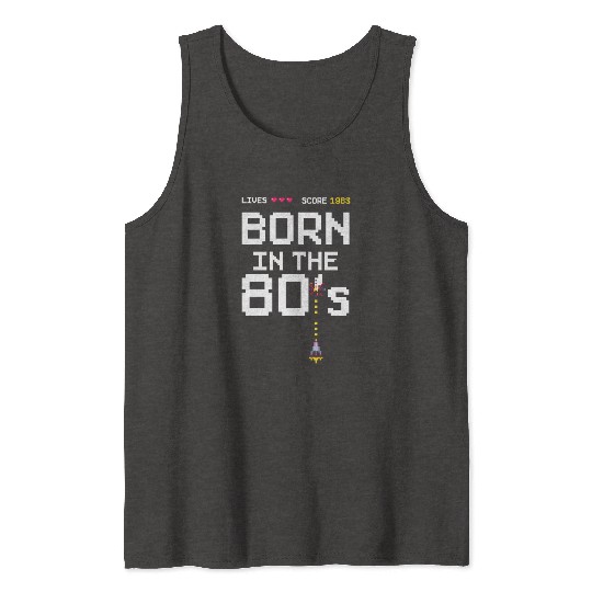 1983 Birtday Retro Gamer Pixel Born in the 80s Tank Tops