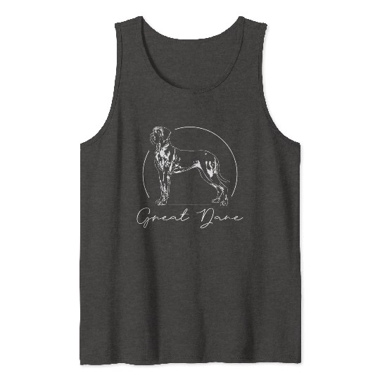 Great Dane portrait dog mom Tank Tops
