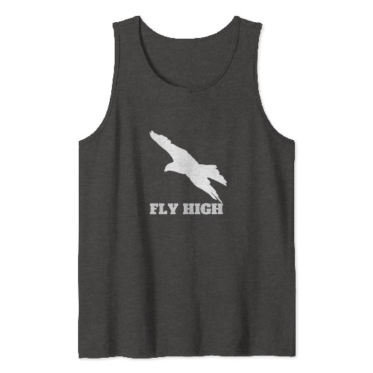 FLY High Grey Pop Art Eagle Tank Tops