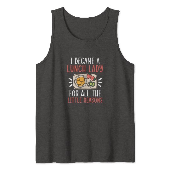 Lunch Boss Cafeteria Worker Lady Cook Lunch Lady Tank Tops