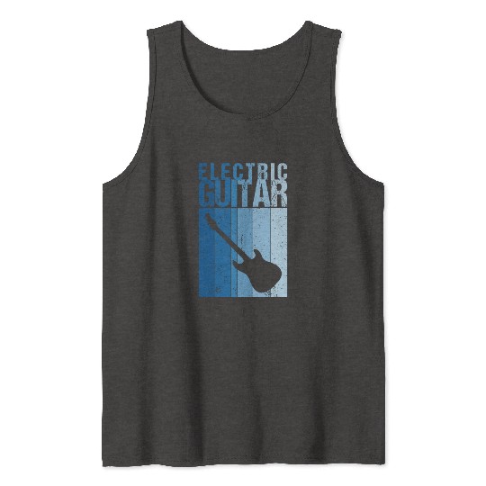 Electric Guitar Guitarist String Musician Retro Tank Tops