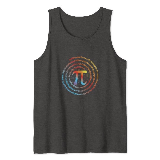 Funny Pi Day Color Numbers Tank Tops For Teachers Studen