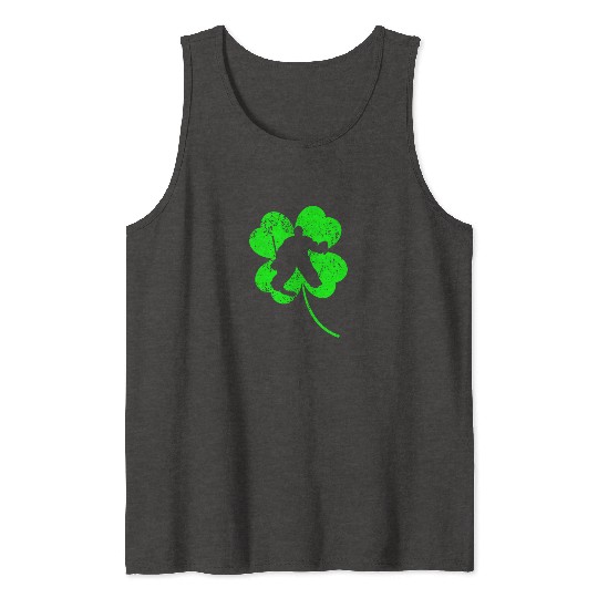 Ice-hockey St. Patrick's day shamrock Tank Tops