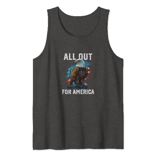 All Out for America American Bald Eagle America Tank Tops