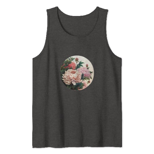 Peony flowers Tank Tops