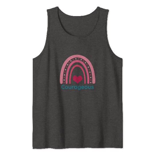 Courageous Viva Magenta Boho Rainbow Tank Tops