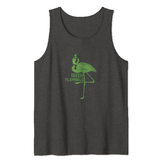 Irish Flamingo St Patricks Day Tank Tops