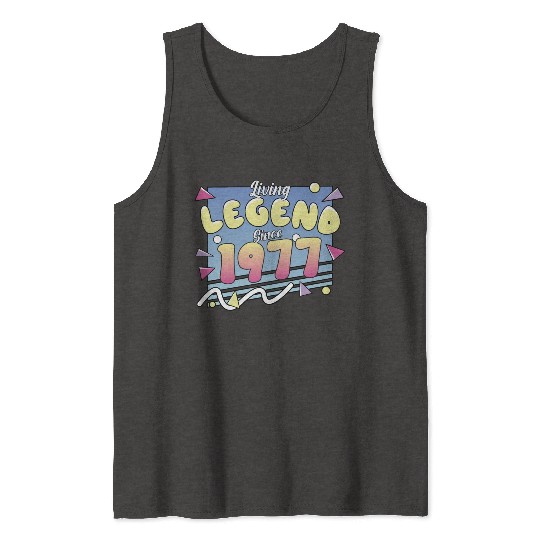 Living Legend Since 1977, 80s Themed Birthday Tank Tops