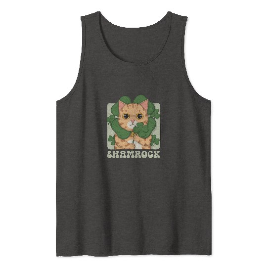 Tabby Shamrock Tank Tops