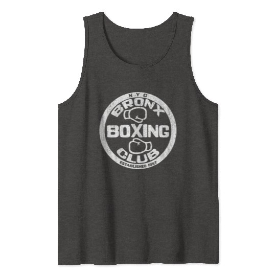 Bronx Boxing Club Squared Circle Distressed Tank Tops