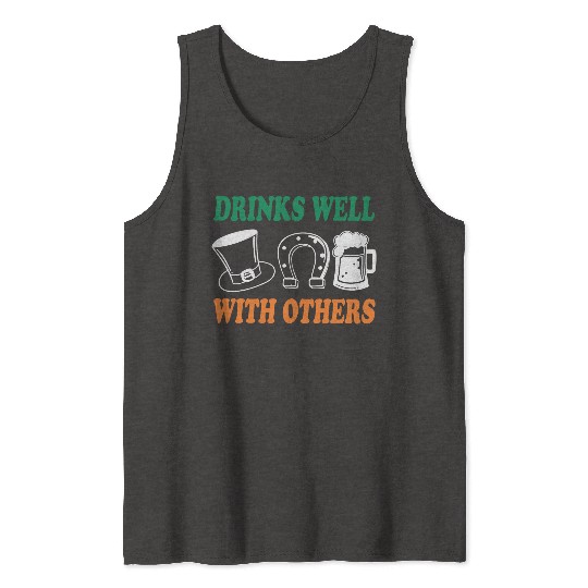 Shamrock Drinks Well With Others St Patrick's Day Tank Tops