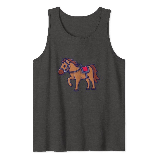 Horse racing funny Tank Tops