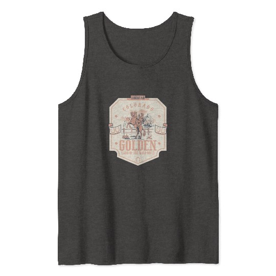 golden Colorado wild west town Tank Tops