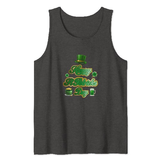 St Patricks Day Irish Shamrock Ireland Saint Tank Tops