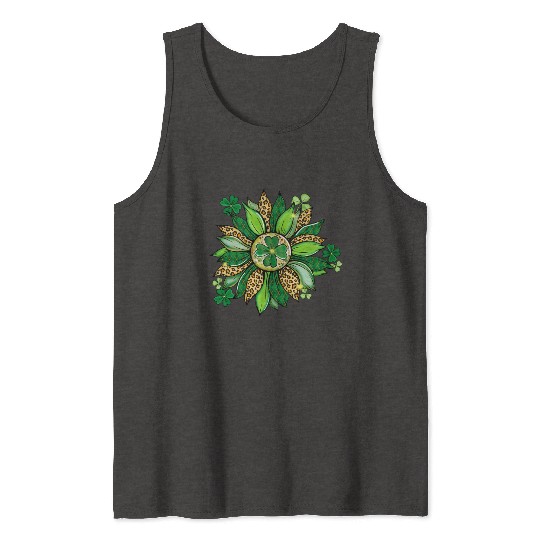 Sunflower Green With Leopard Tank Tops