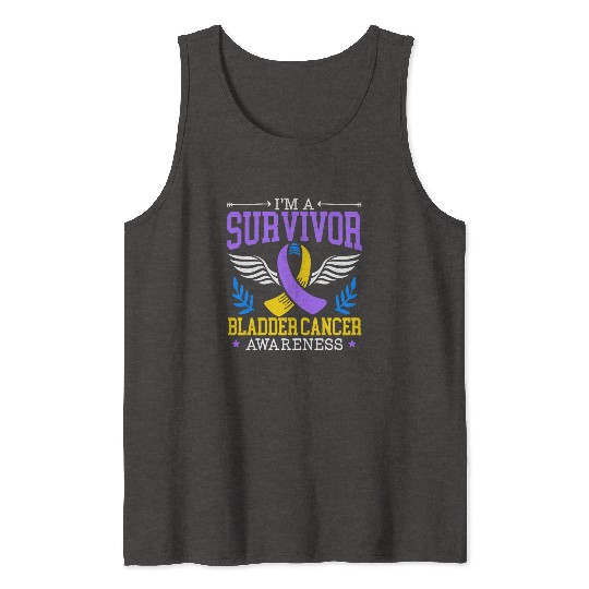 Bladder Cancer Survivor Bladder Cancer Awareness Tank Tops
