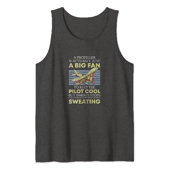 Pilot Airfield Jet Flight School Tank Tops