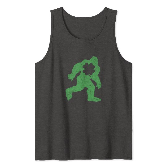 St Patricks Day Bigfoot Irish Sasqautch Tank Tops
