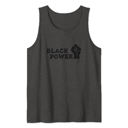 Black Power Tank Tops