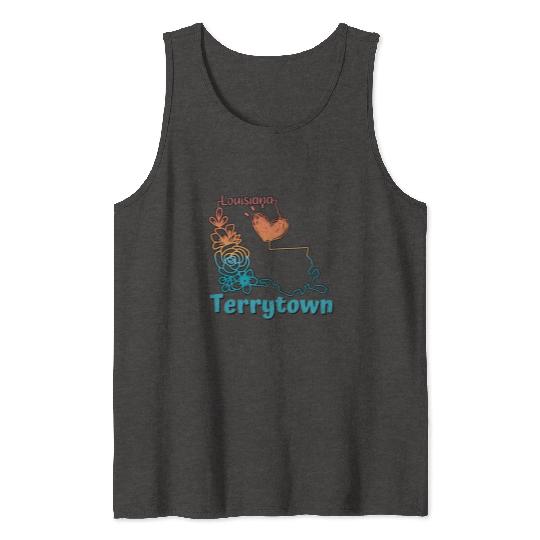 I love my home town Terrytown Louisiana Tank Tops